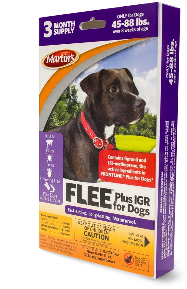 Martin s Prefurred Plus IGR for Dogs 45 88 lbs Animal Care PestWeb by Veseris